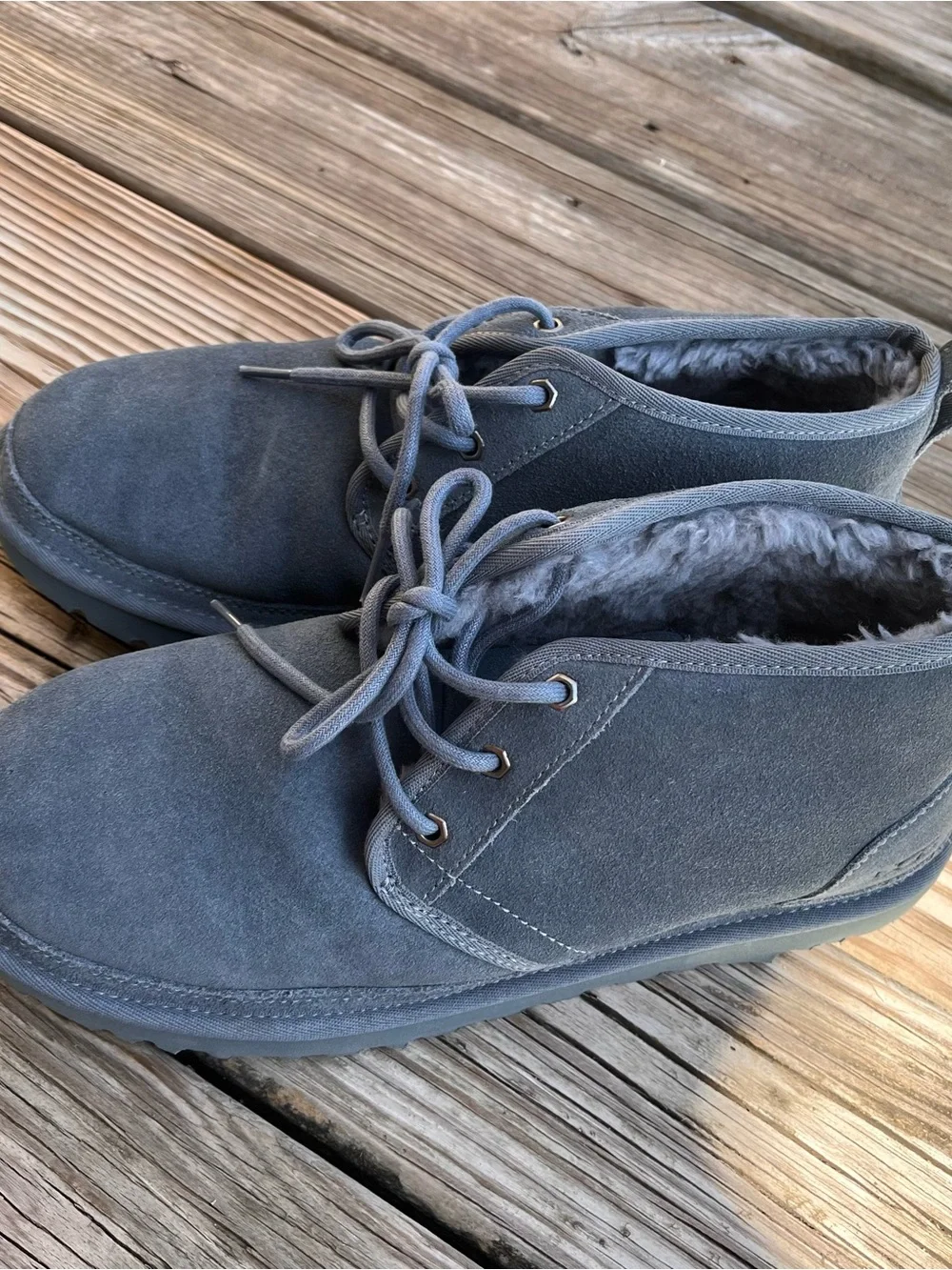UGG Neumel Men's Suede Chukka Boots Stormy Seas Blue Grey Size 10 S/N 3236
